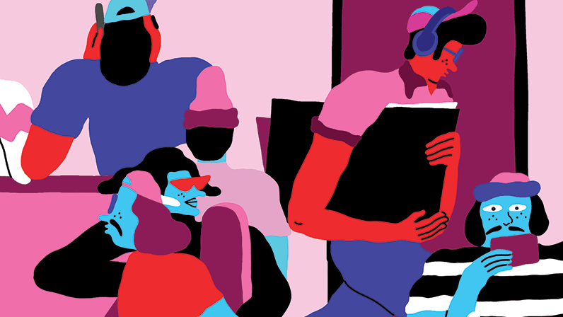 Illustration of students
