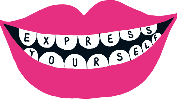 Illustration saying 'Express Yourself'.