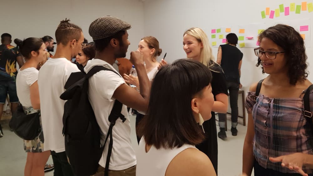 Students meeting at a networking event