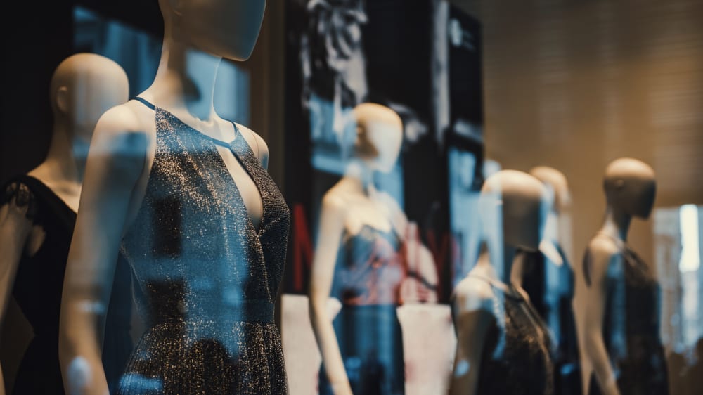 Mannequins in a store window