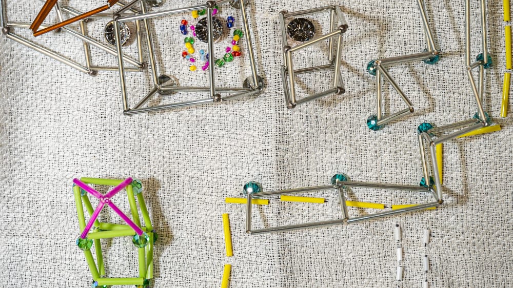 Close up of one of Keiu Vu's textile samples