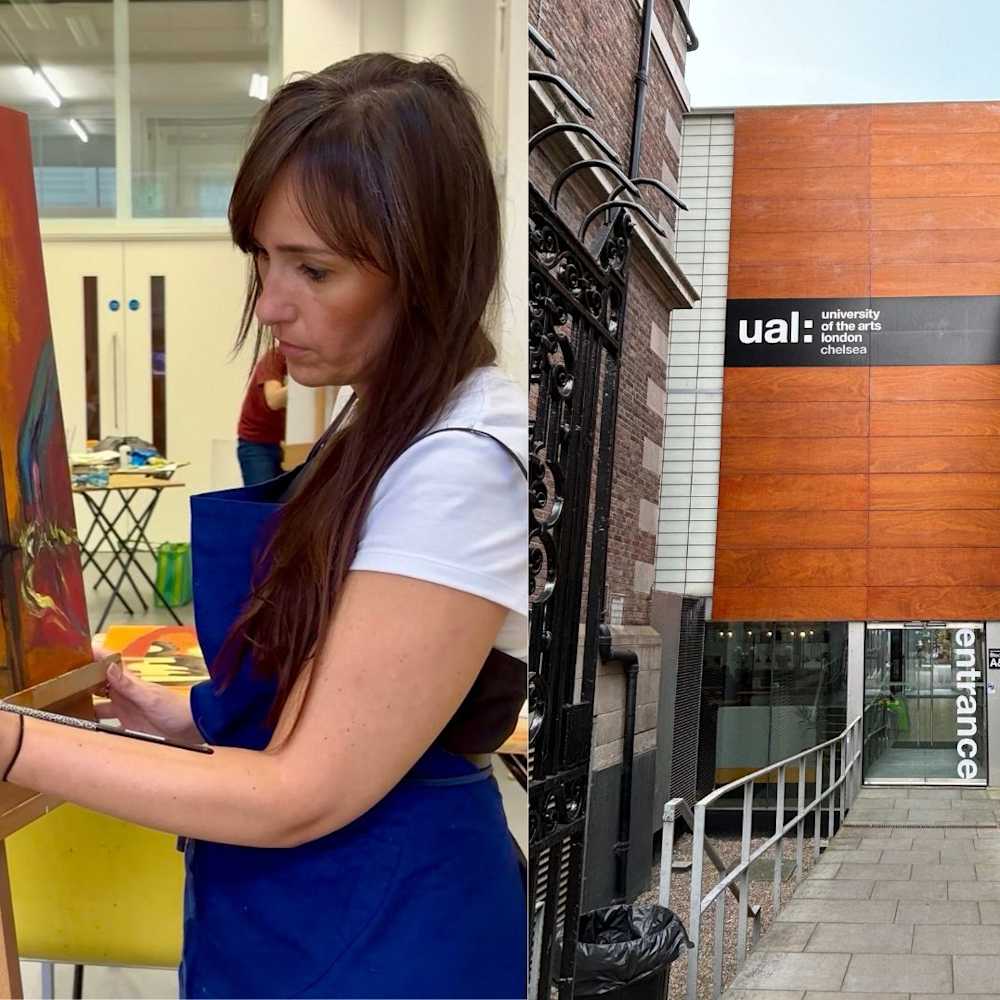 Student Emilie Fischer at Chelsea College of Arts