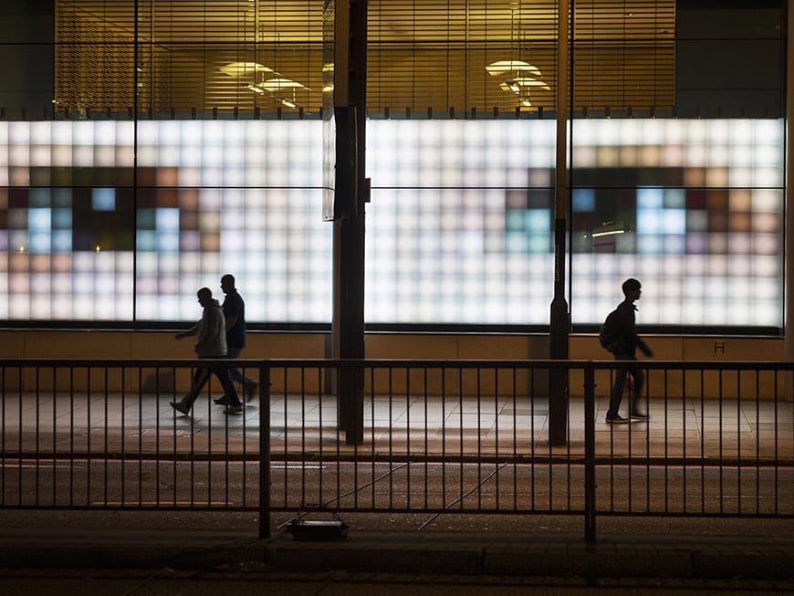 Interactive window display by Peter Hudson - Wellcome Trust commission.