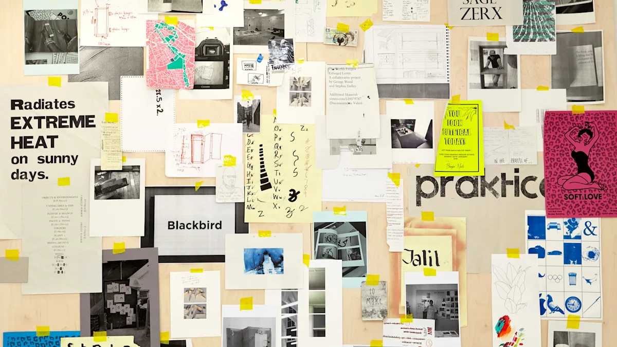 BA Graphic Design work in the summer show that includes typography, illustration, maps, sketches, notes, photography and posters.