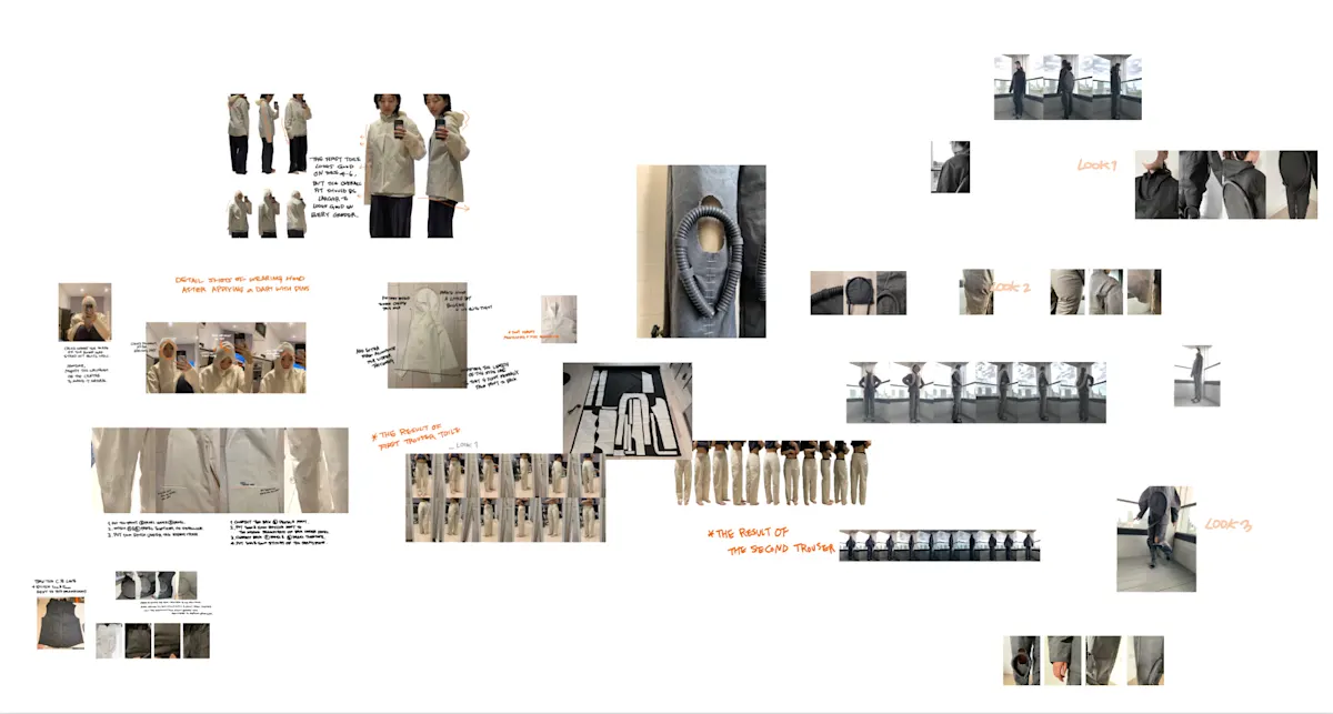 Student research and process boards