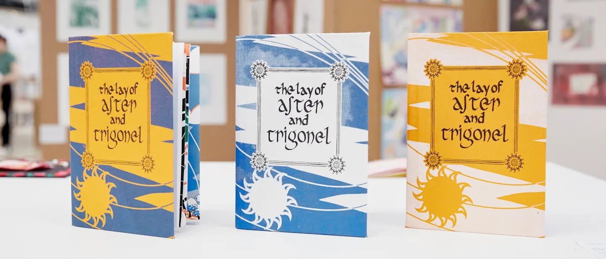 Three books titled 