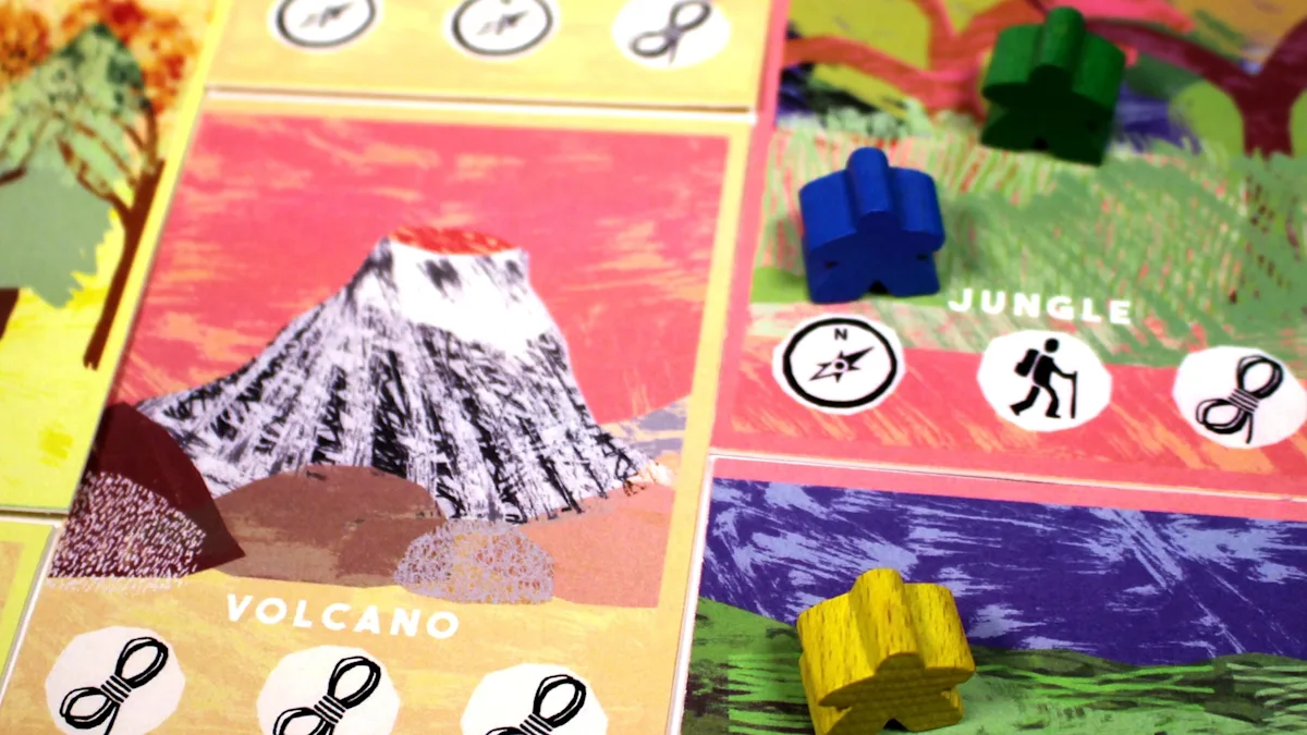 Close-up photo of a board game
