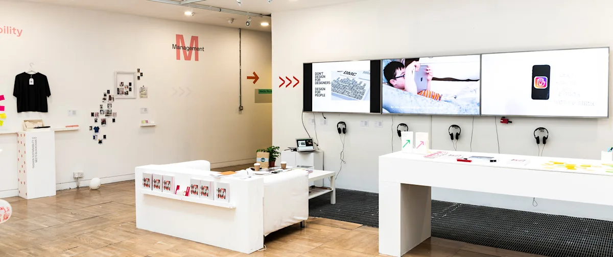 Exhibition view of student work.