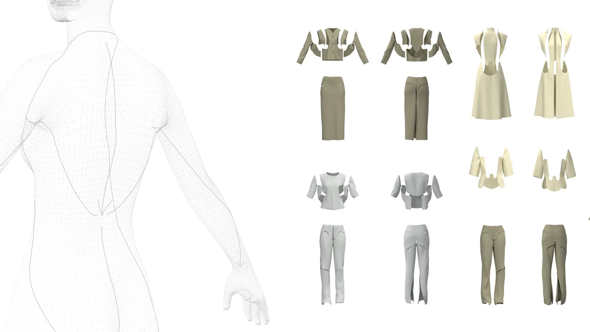 Examples of creative kinetic pattern cutting.