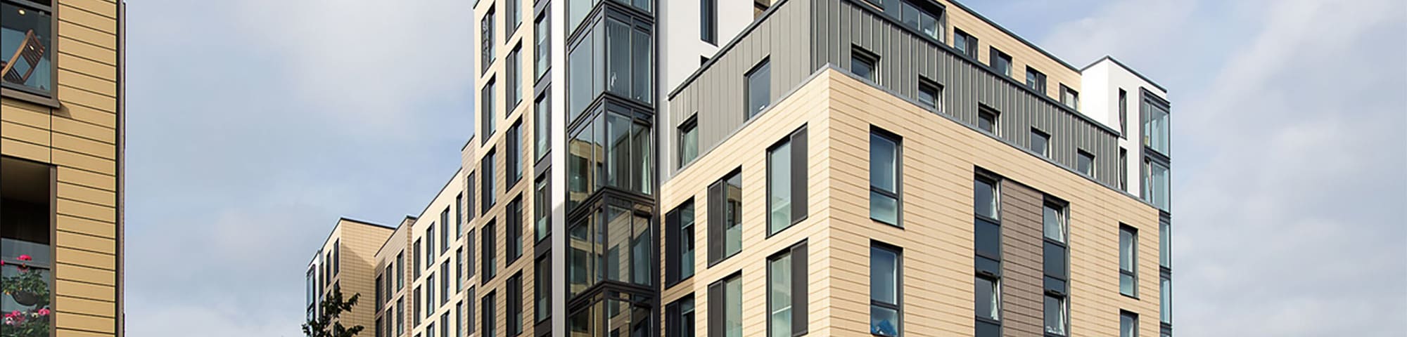 Exterior shot of Glassyard Building hall of residence