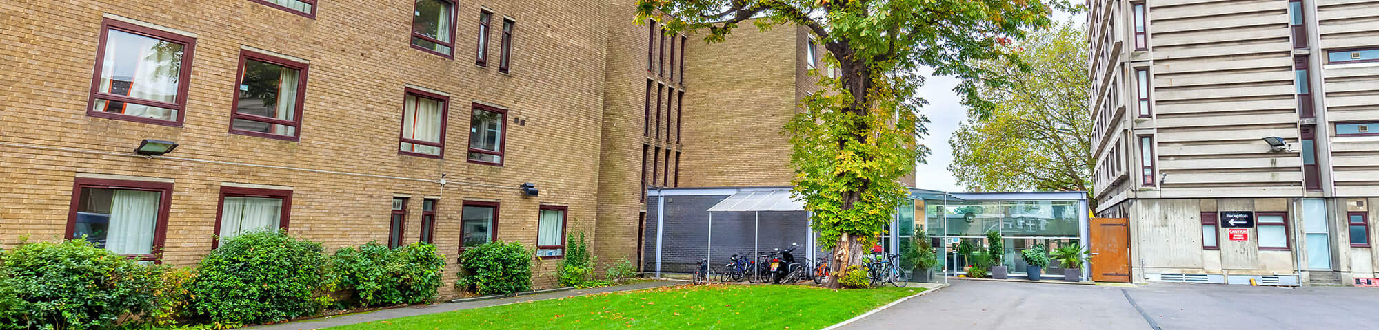 Exterior of building at Furzedown Student Village halls of residence
