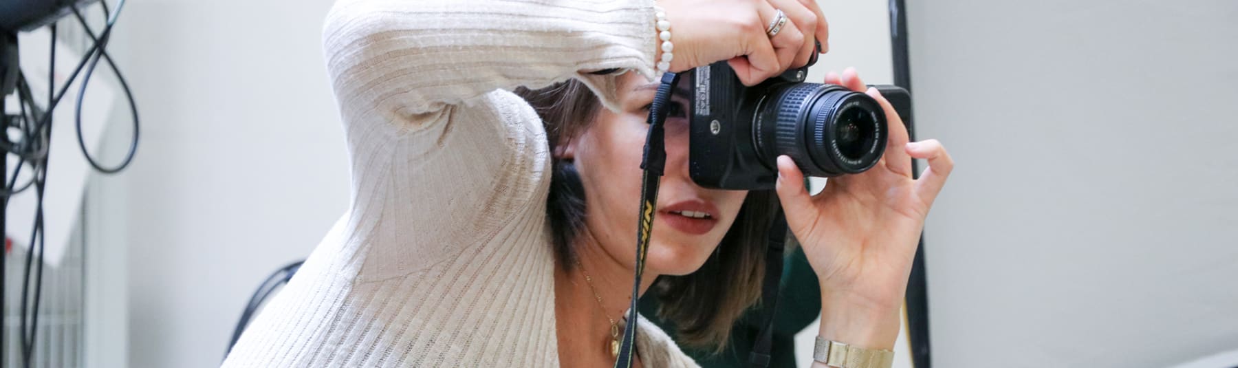 Student taking a photograph