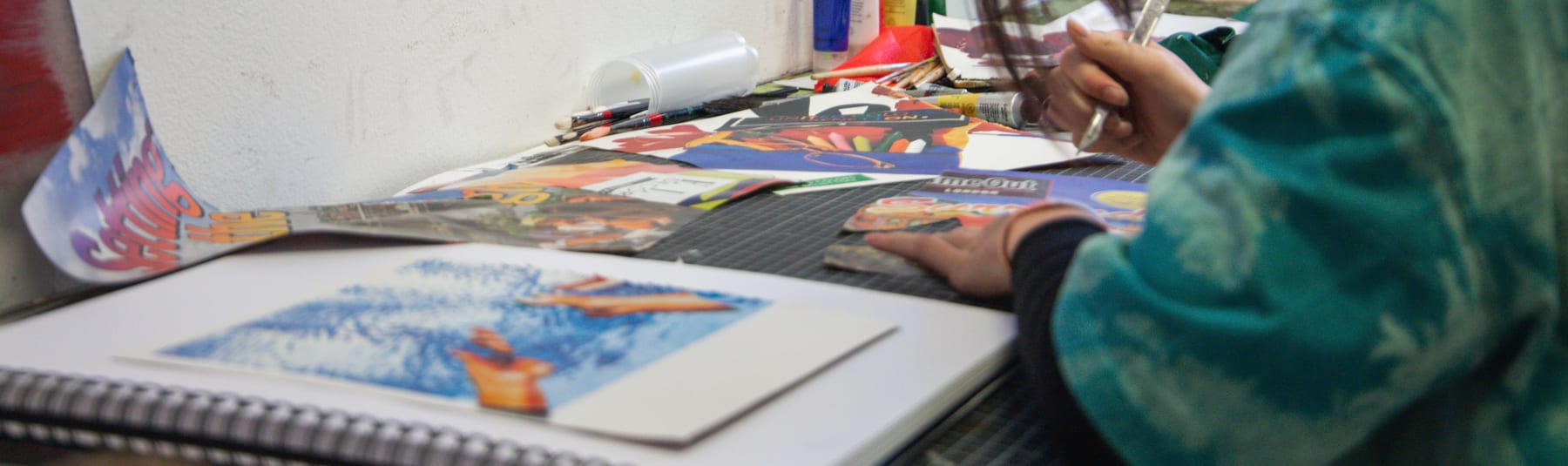 Student working