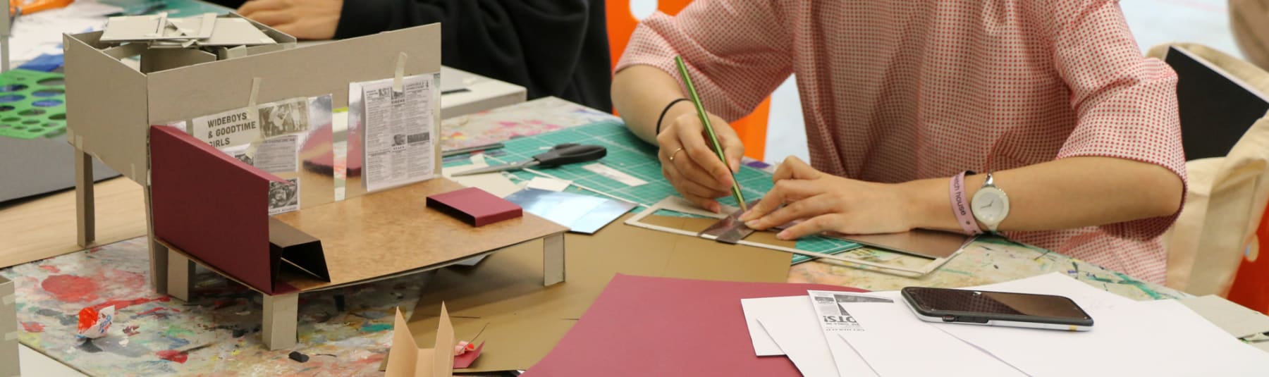 Scale model being made by student