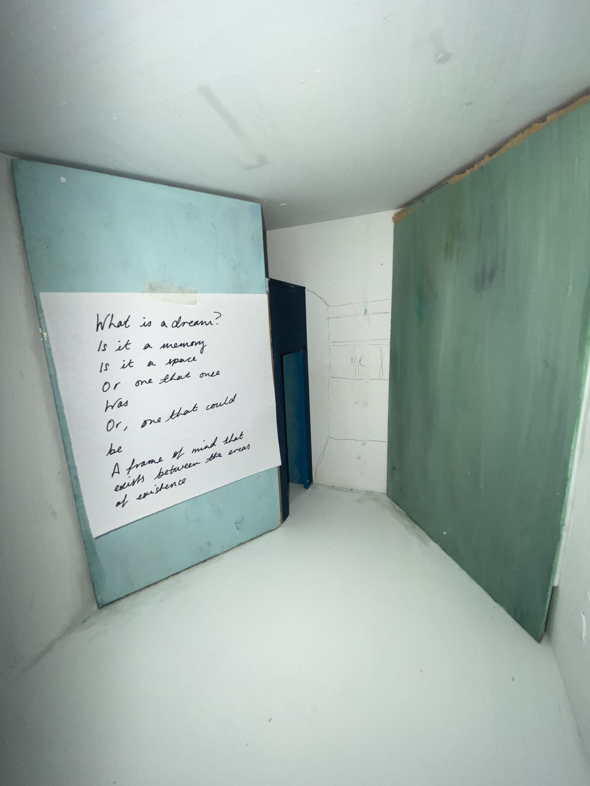 maquette of a liminal corridor