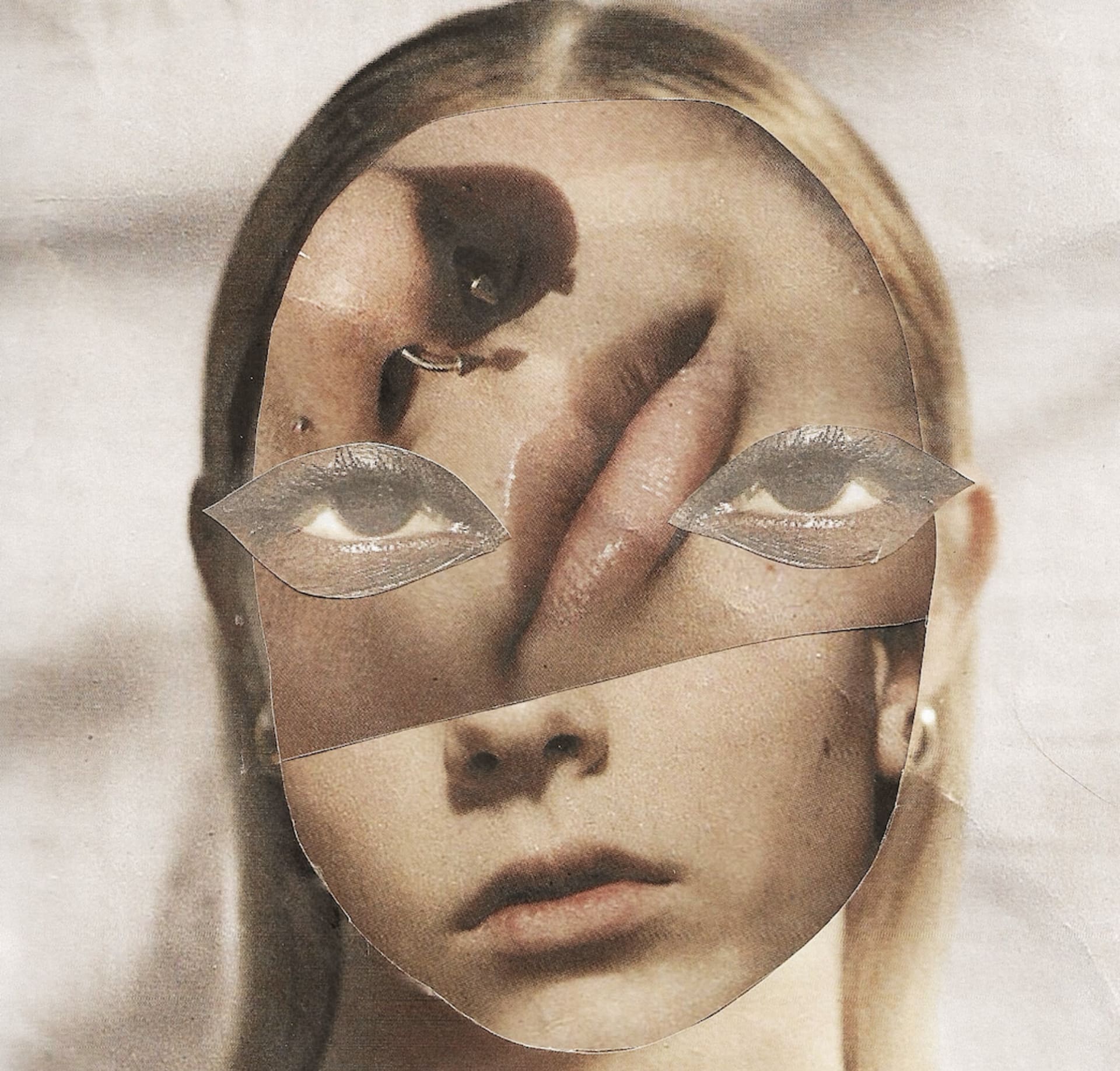 distorted woman's face