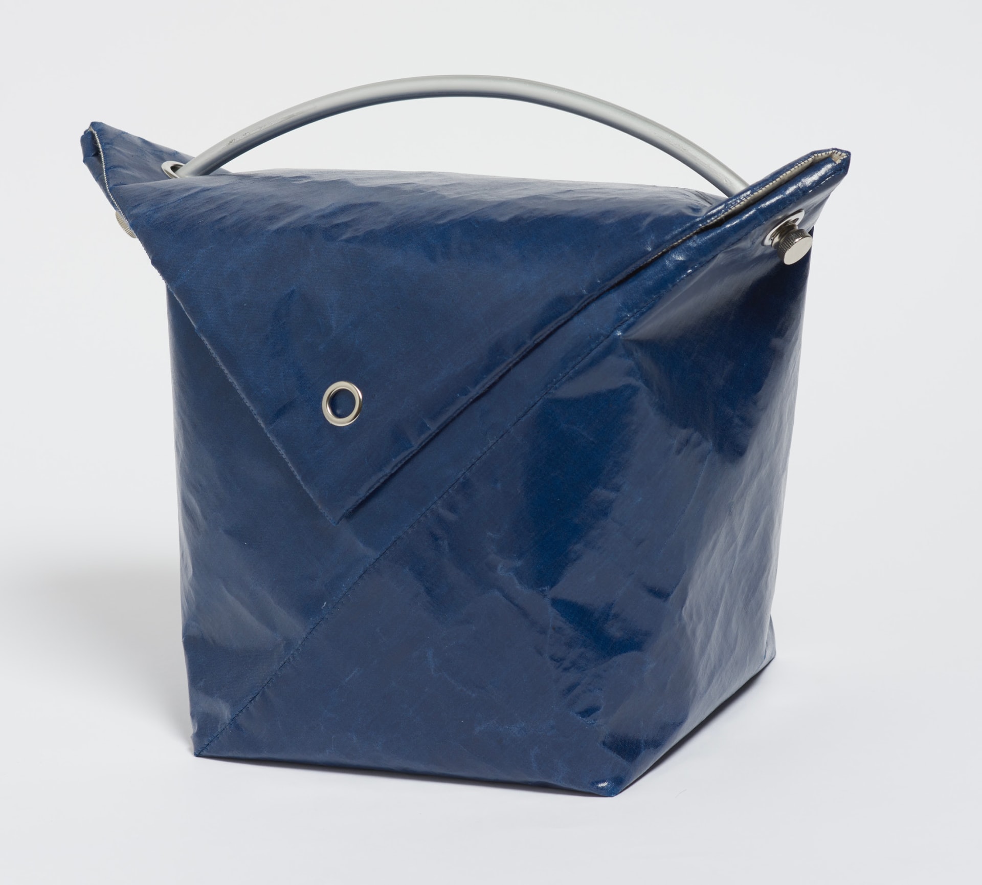 This is a bag made from textile dyed blue.