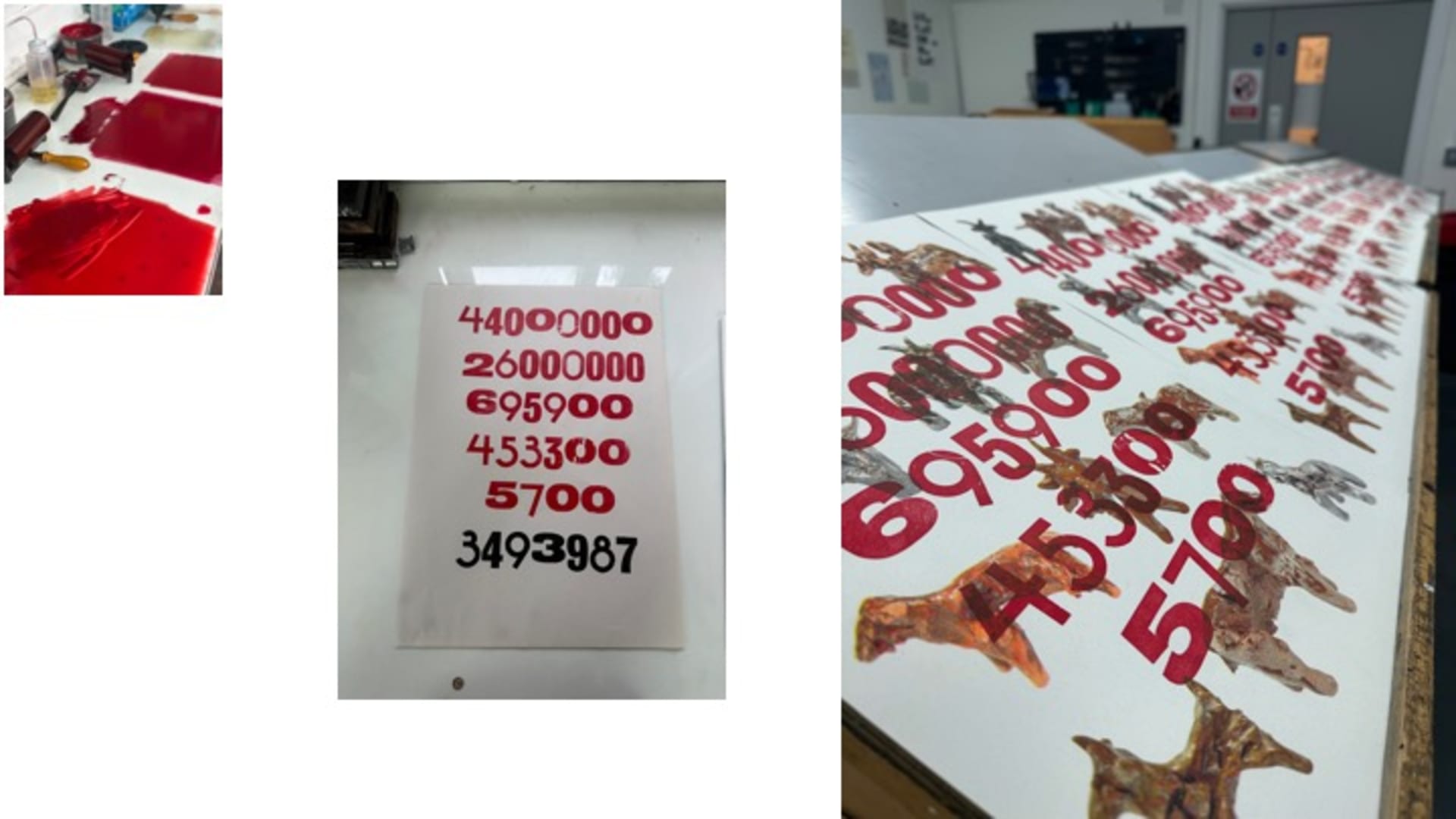 Dzud risograph and letterpress print development