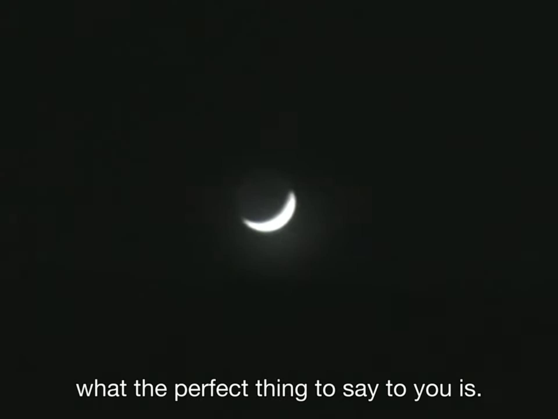 Moon and caption