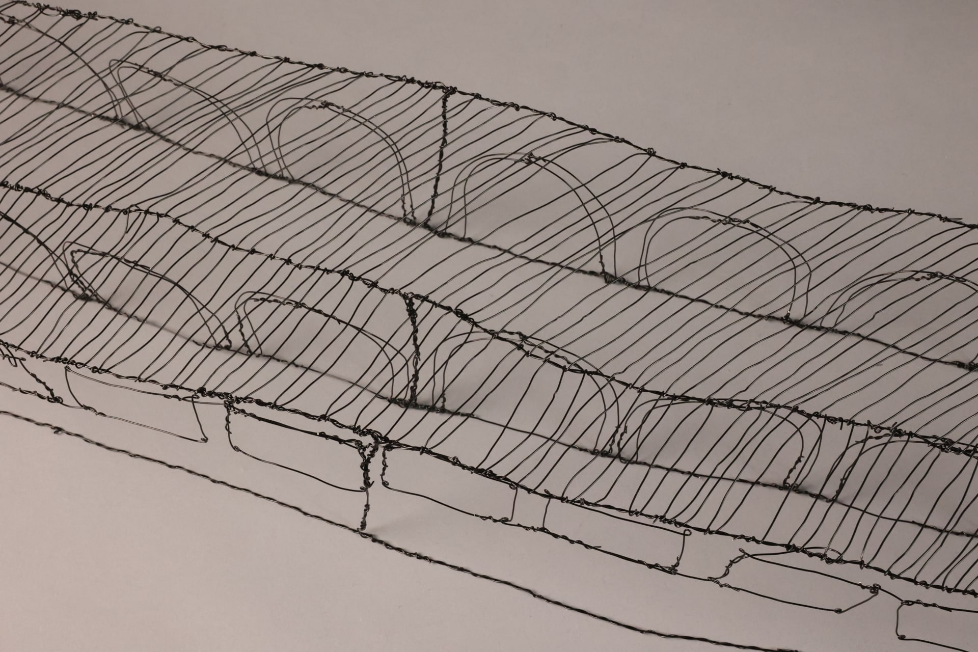 weaving wire model close up of roof