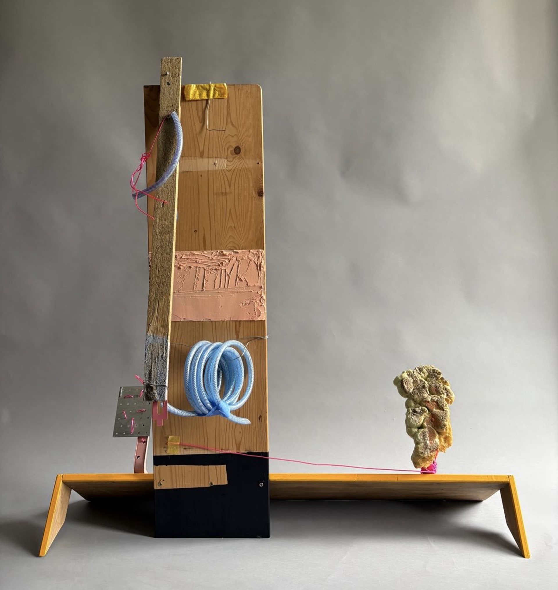 Sculpture of a collation of found materials, final outcome for project 'SCRAPPER'.