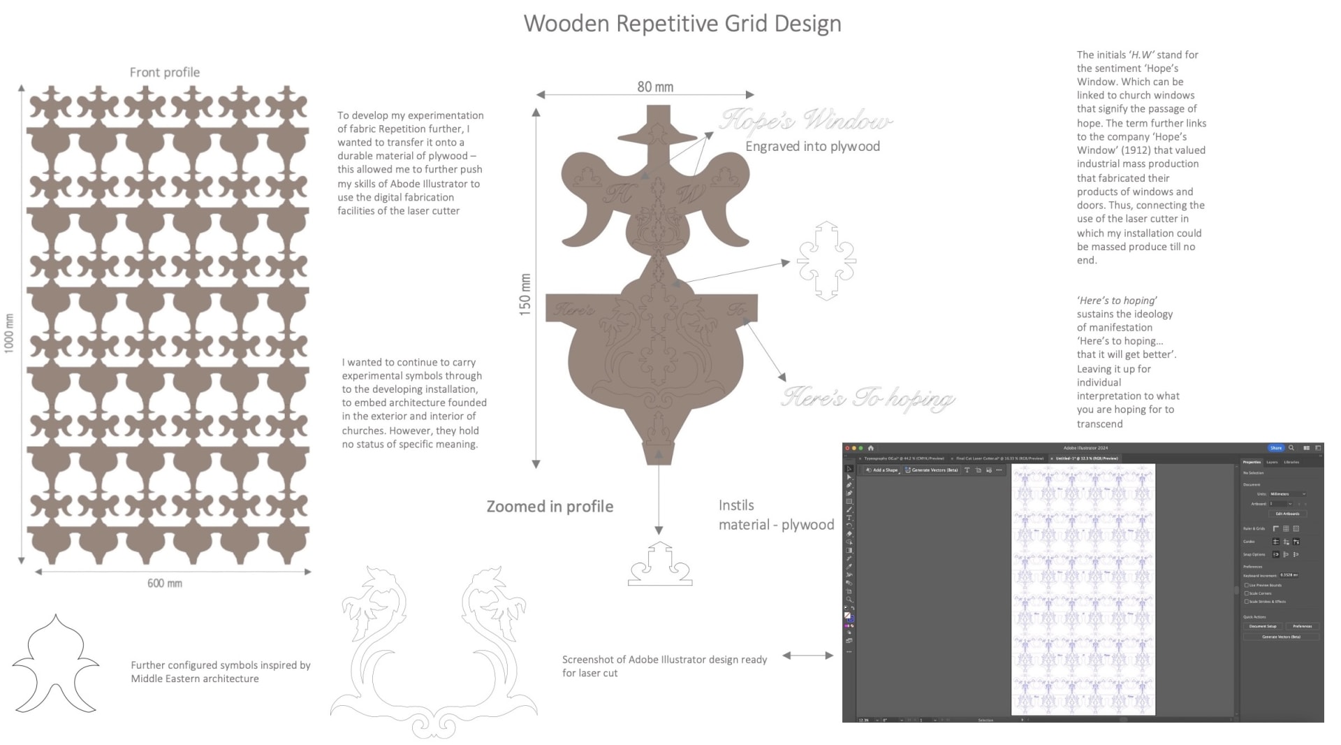 PDF slide with installation design on it