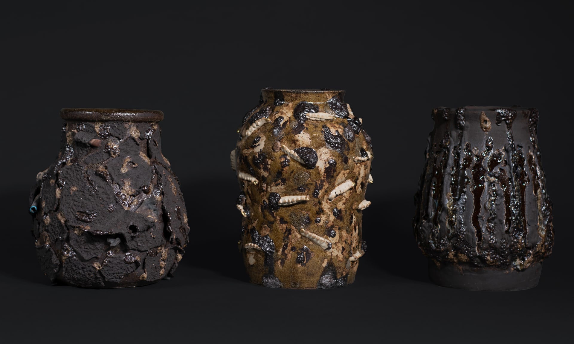 Collection of pots reflecting the River Thames