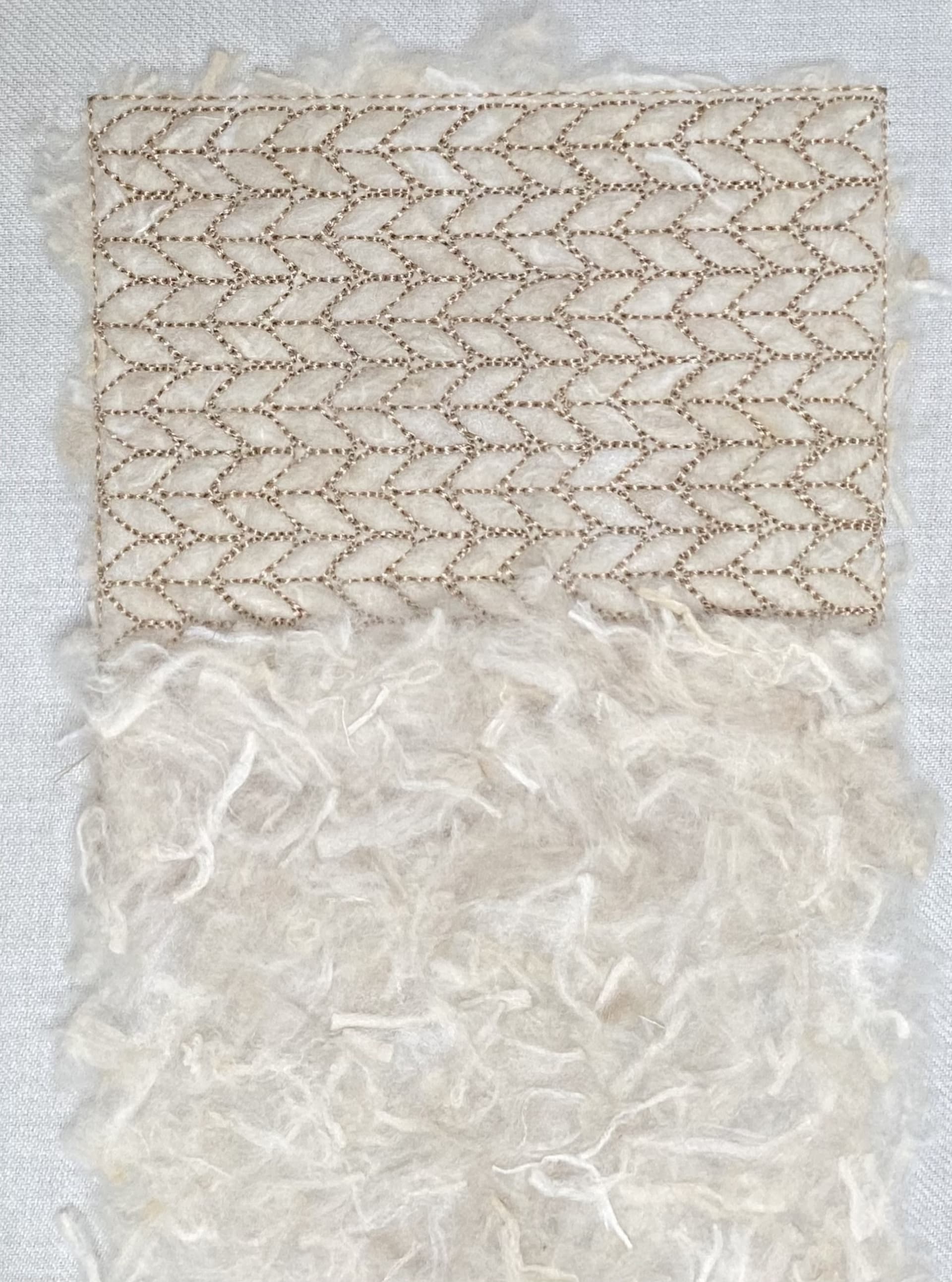 Textile material samples, that shows a fabric made of cigarette butts