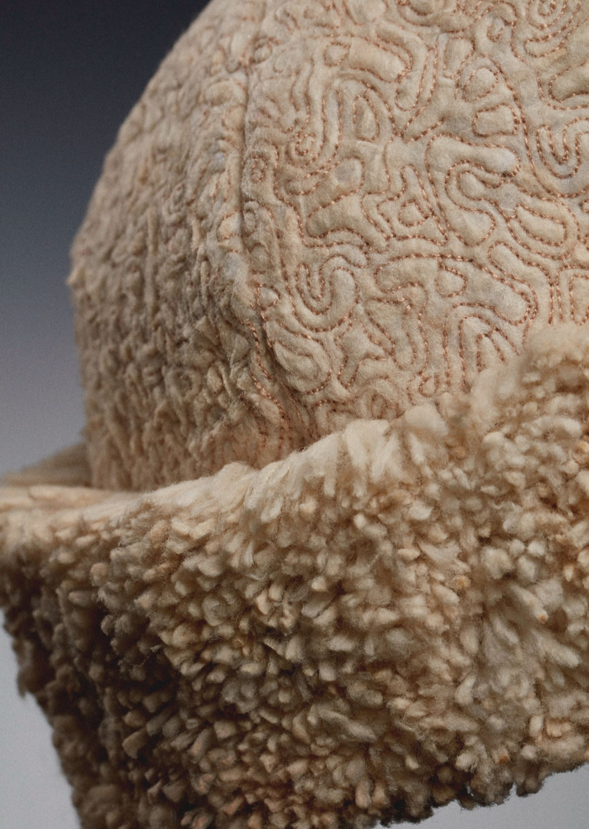 a hat made of cigarette butts recycled fabric
