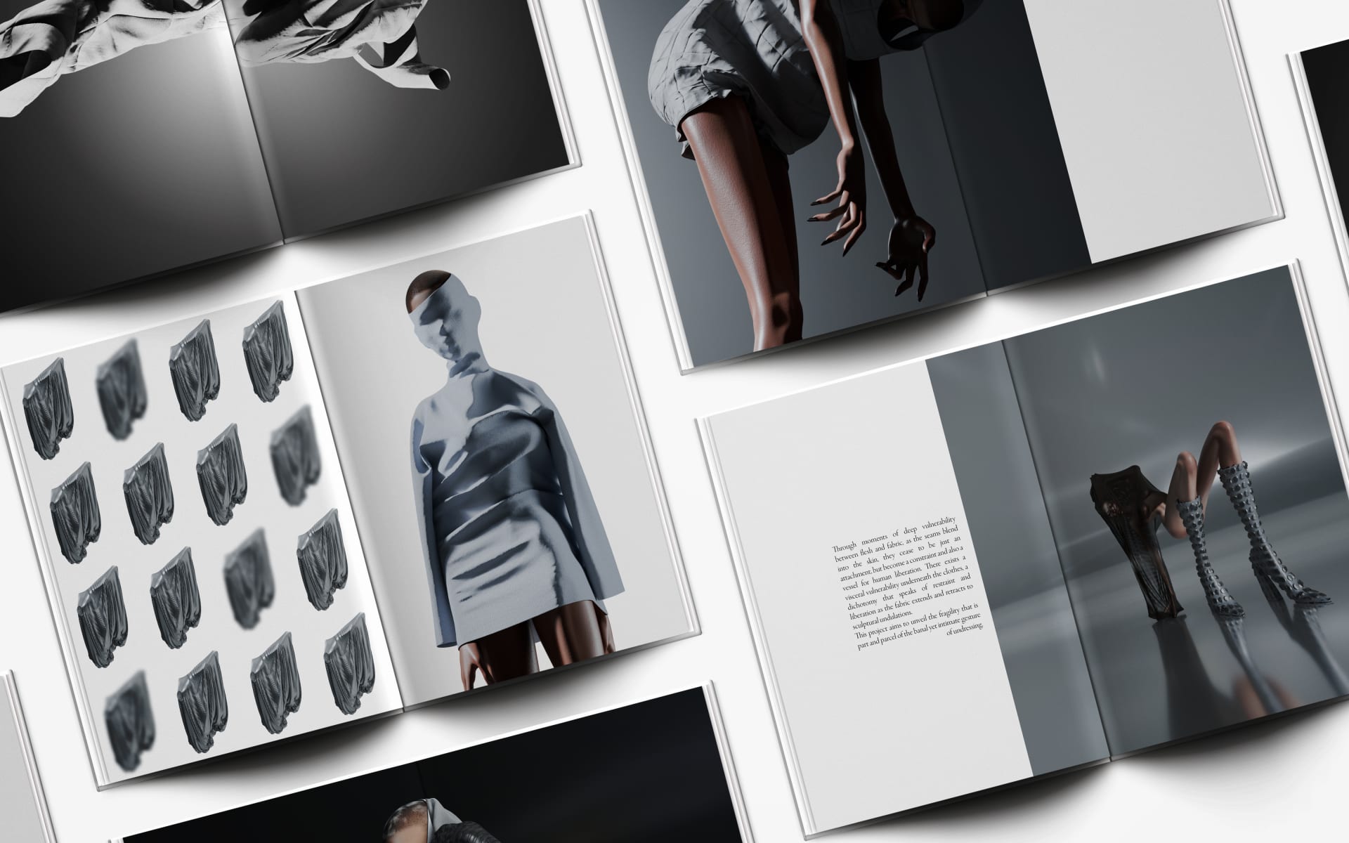 Un_Veiled magazine multiple page spread