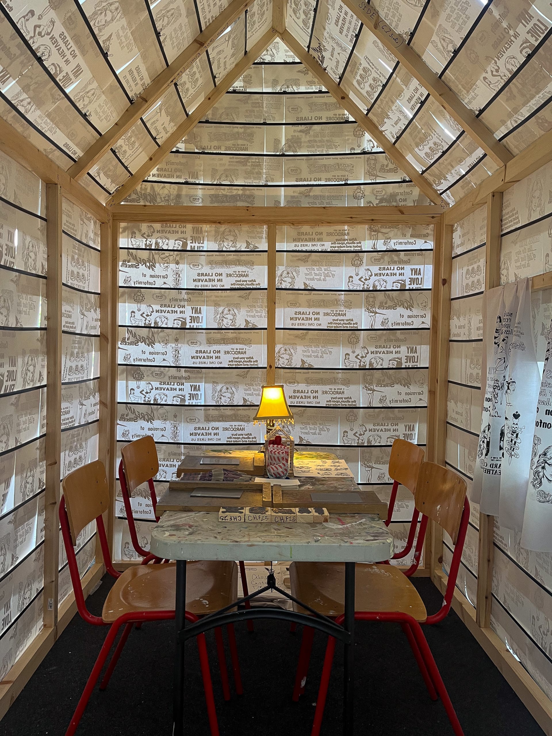 Interior of house, space were workshops will be held.