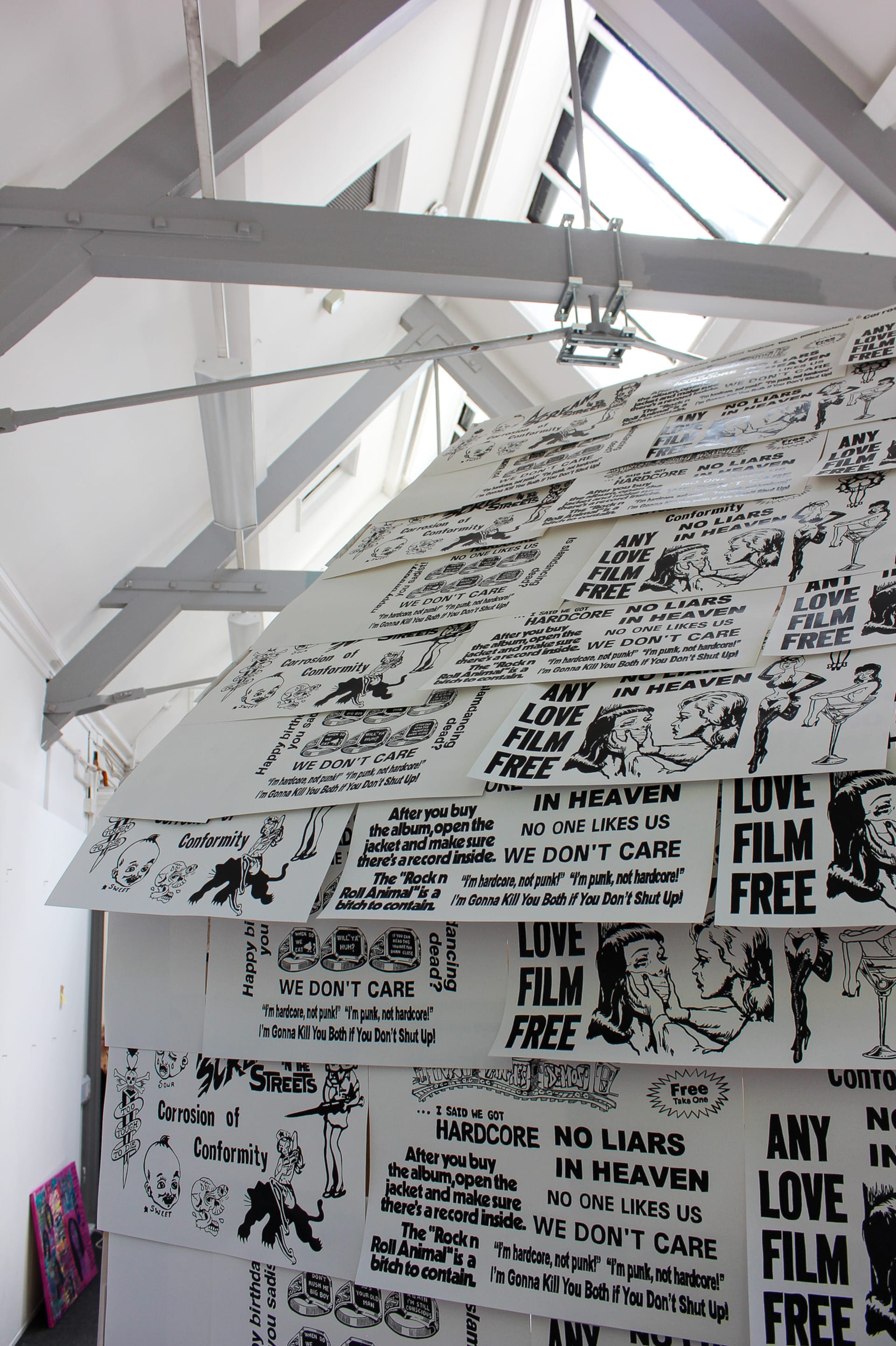 Up close view of the prints.