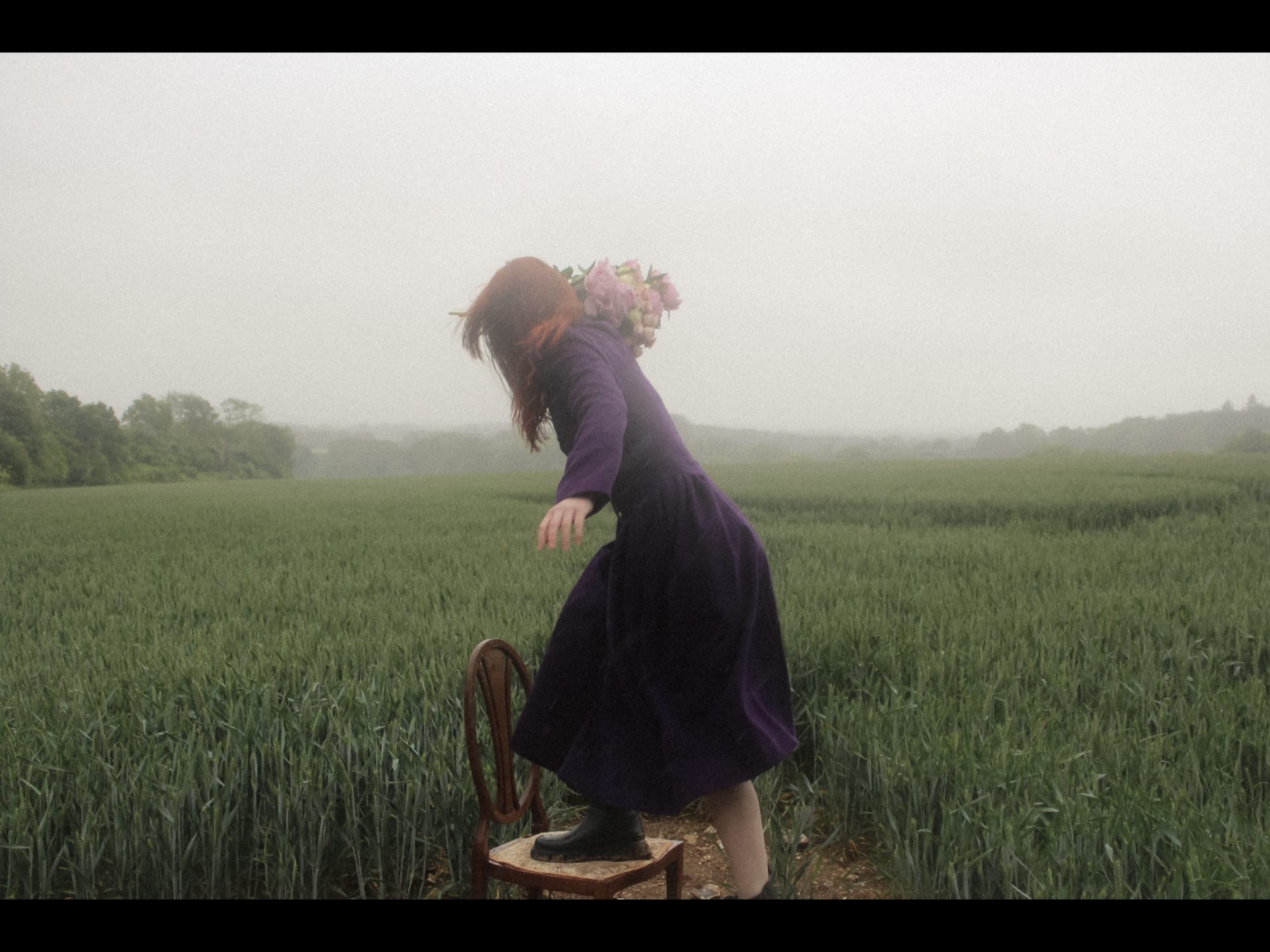 Women standing in field 