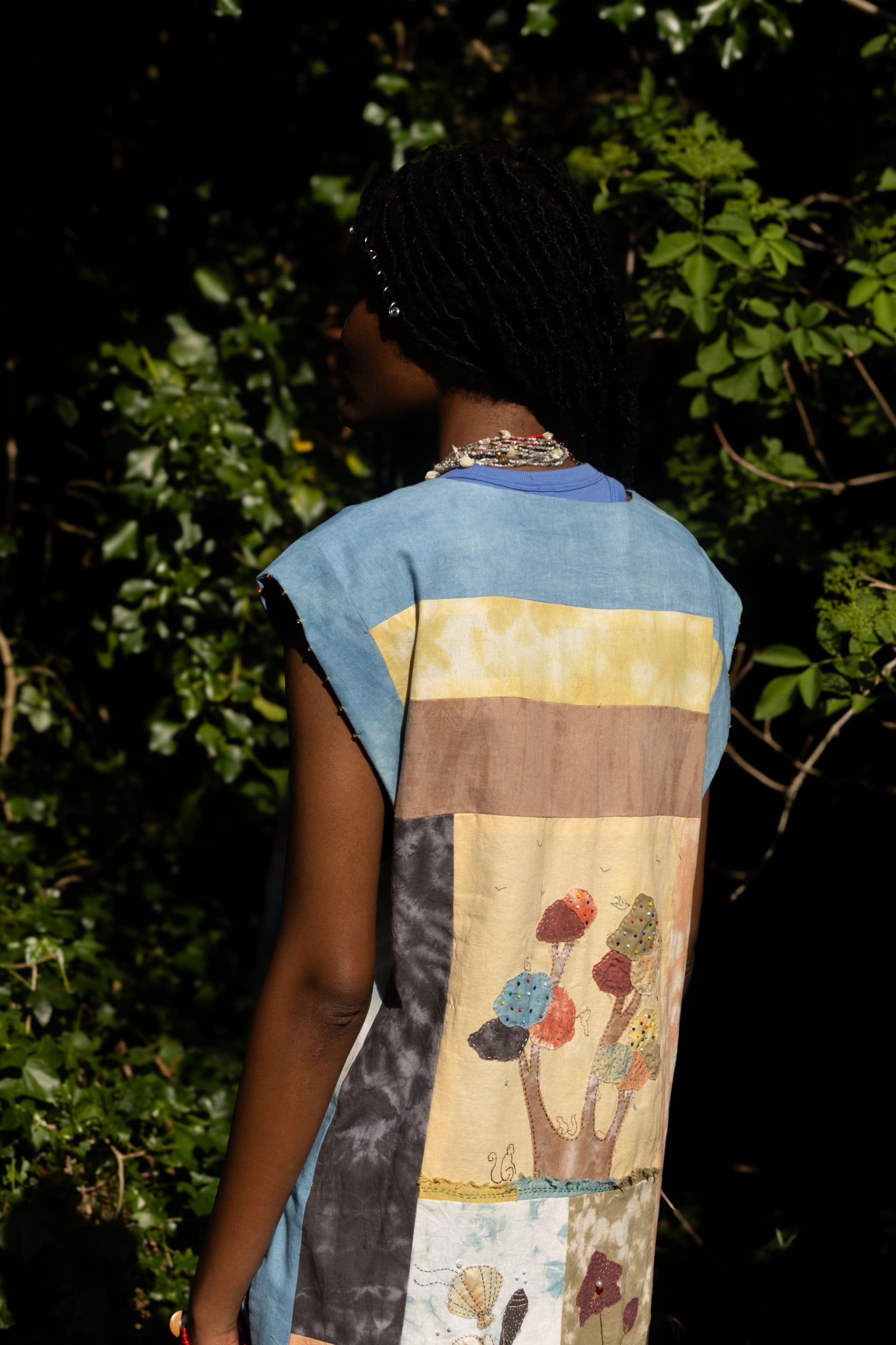 A long overlay with patchwork