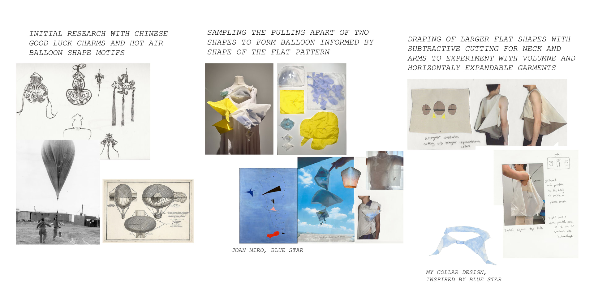 A research page about subtractive cutting and how it related to horizontally expanding shapes such as a hot air balloon.
