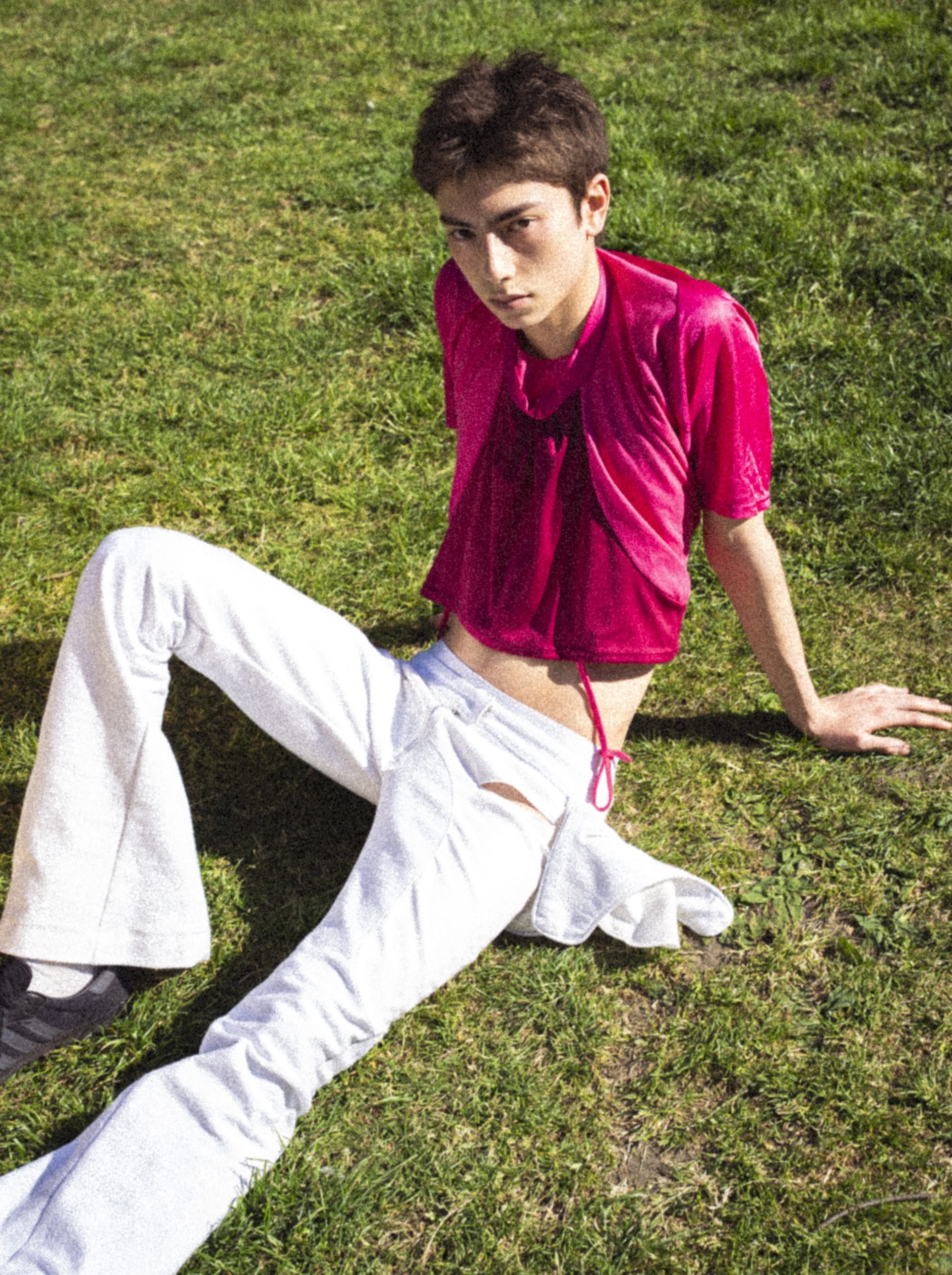 Pink twink sitting at the London fields