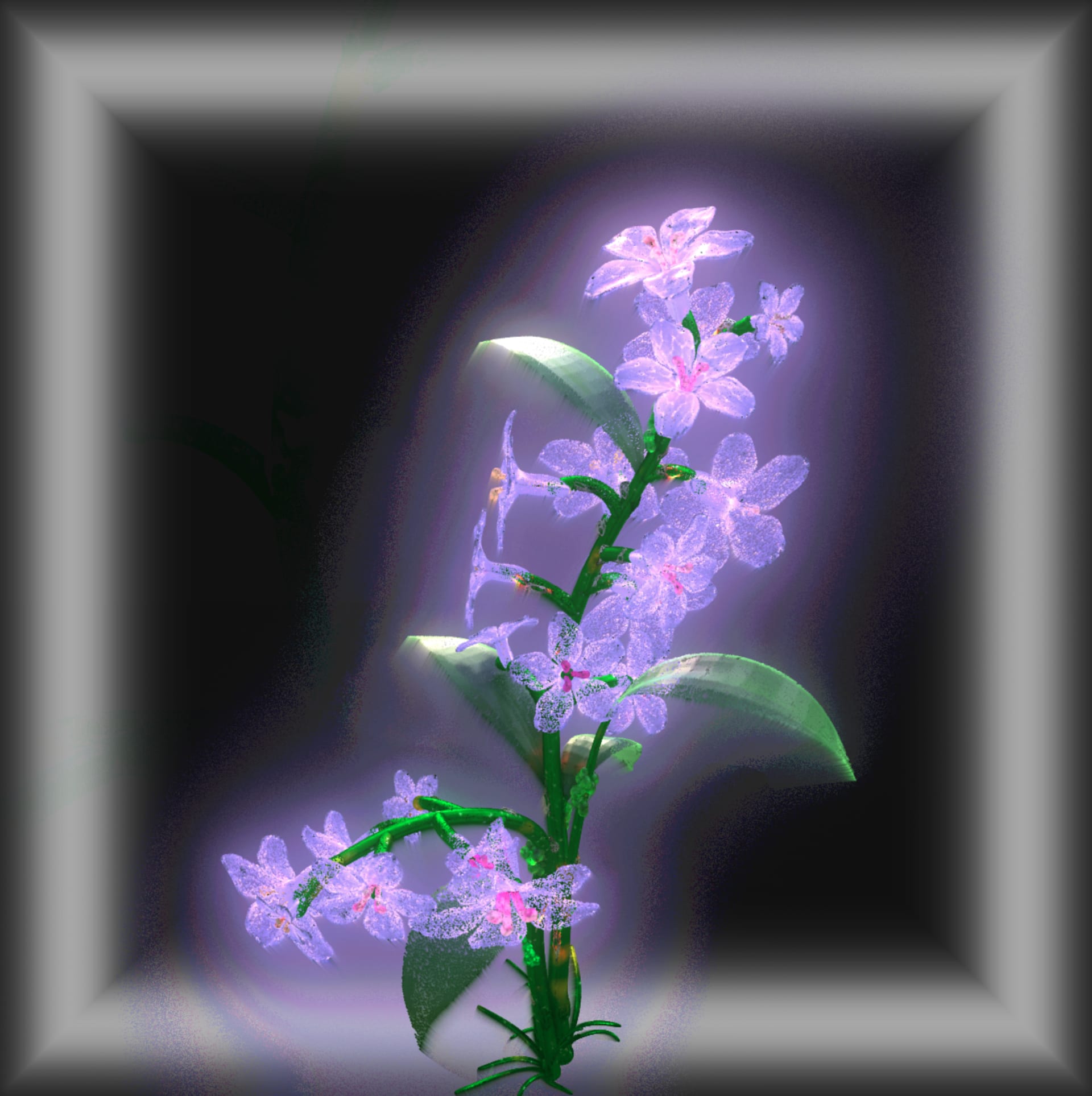 Image content with 3D virtual plant 