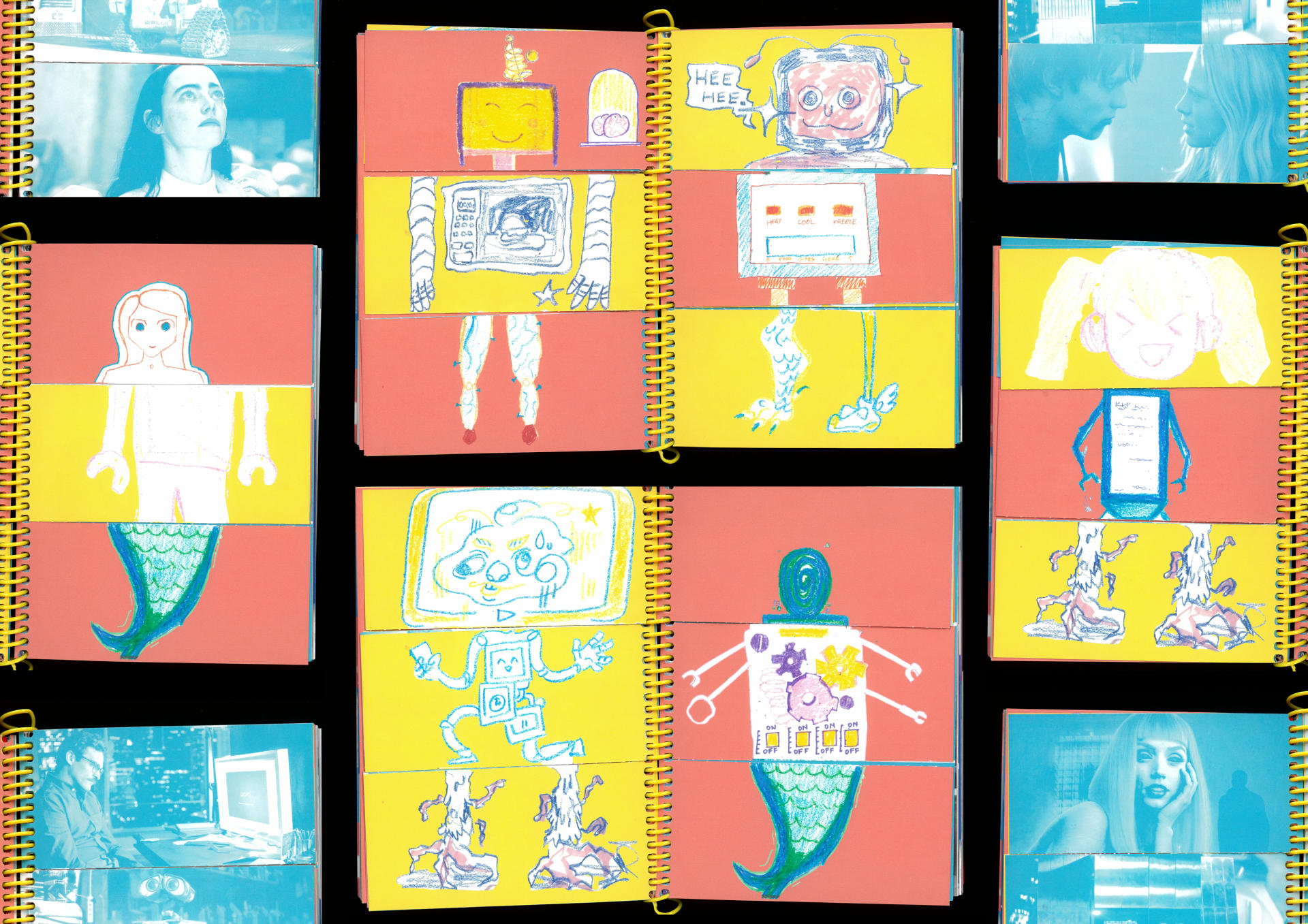 Scan of spreads from the chapter 'Codes, Creatures & Cleanerbots'
