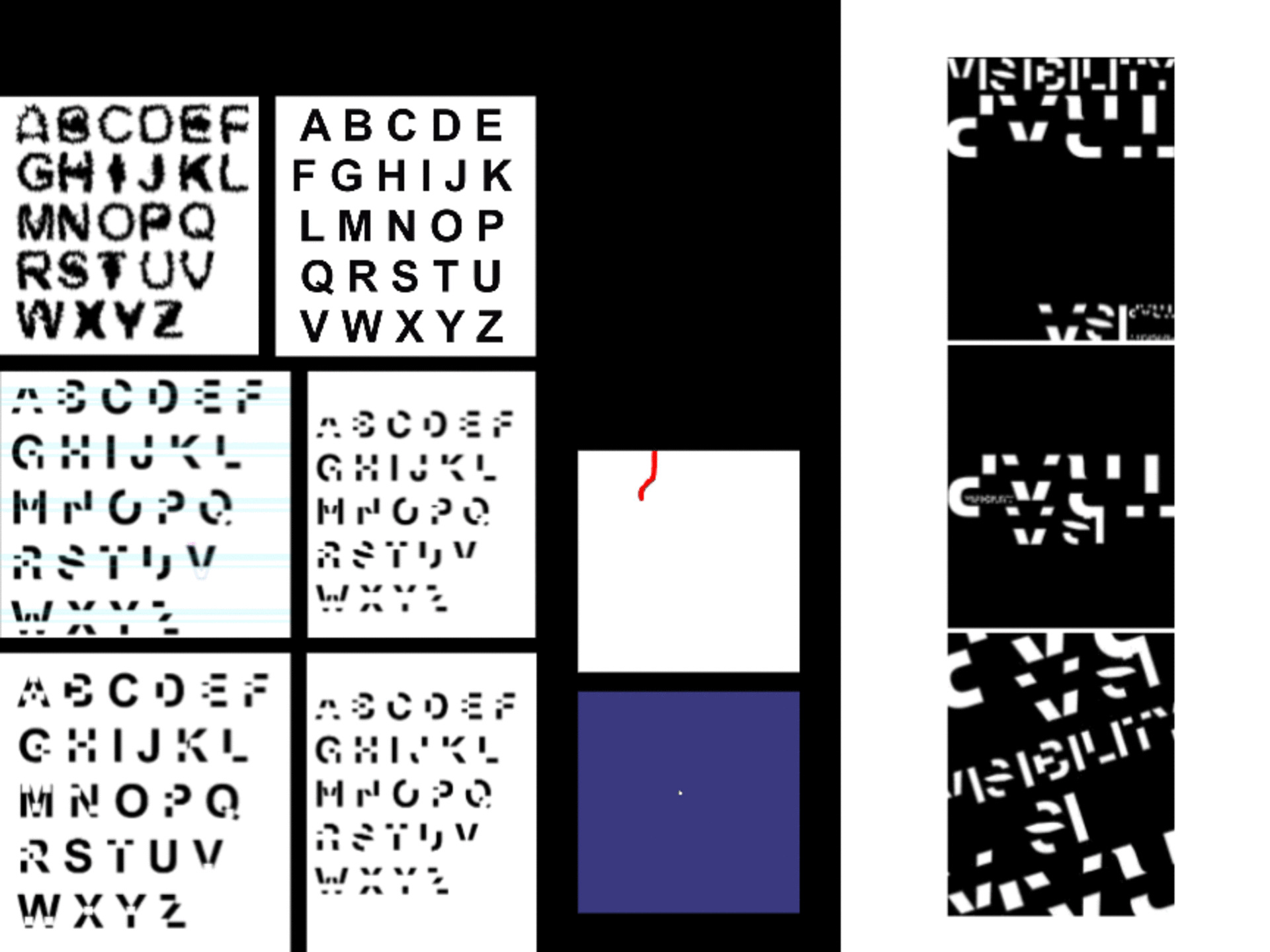 Slide show experiments, GIFs and the process of composing the final poster
