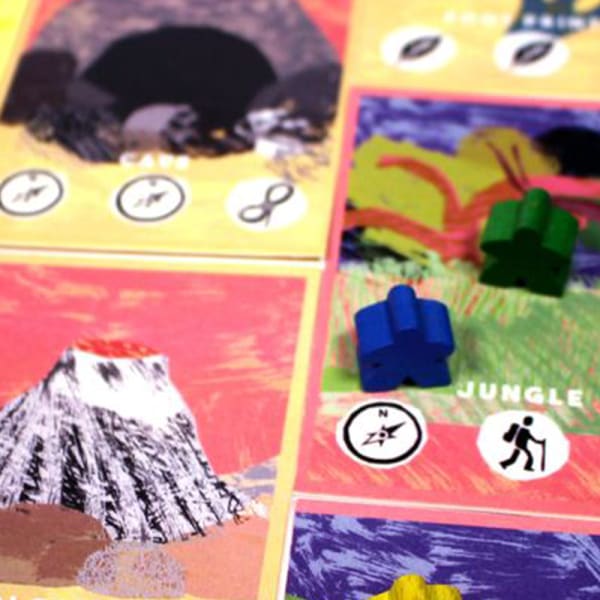 Close-up photo of a board game
