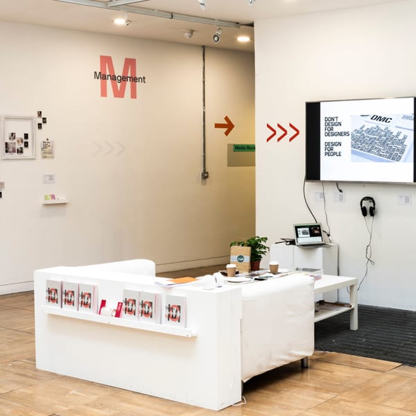 Exhibition view of student work.