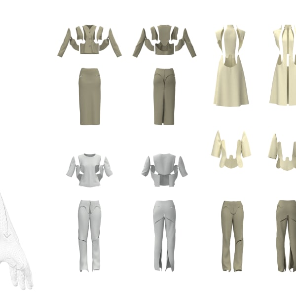 Examples of creative kinetic pattern cutting.