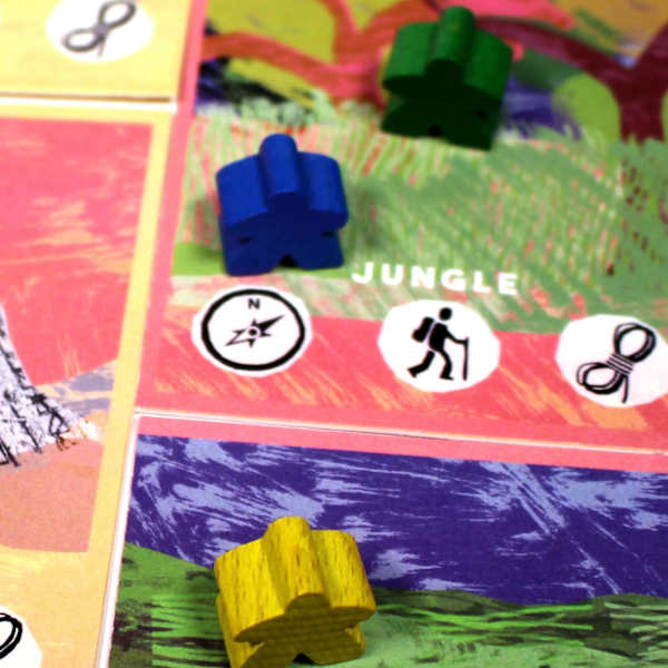 Close-up photo of a board game