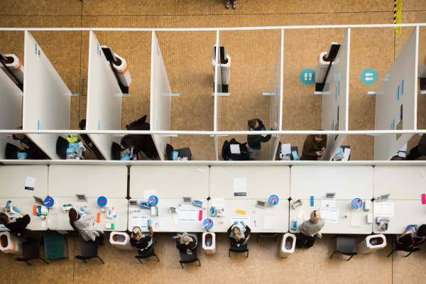 UAL COVID-19 asymptomatic testing centre. Photo: Max Colson