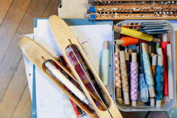 A selection of equipment from the weave room.