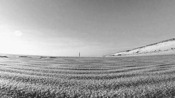 Person walking on beach