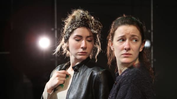 Two female actors looking away from the camera, Midsummer Night's Dream performance, MA Acting, CSM, 2012.