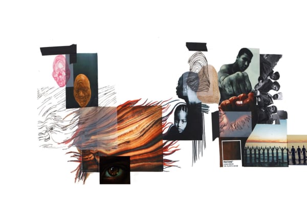 Collage of images representing African heritage, culture and celebrities.