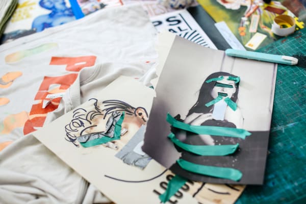 Detail of collage by James Frost