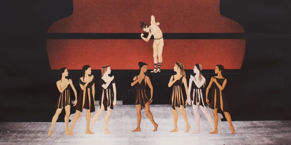 Students performing on stage.